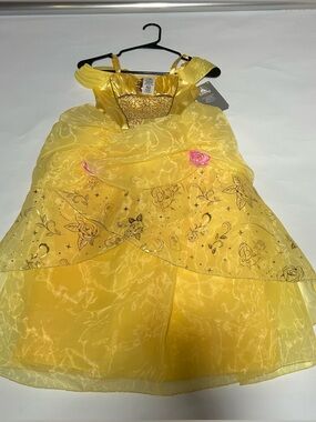 Disney Yellow Princess Dress with Pink Rose Details